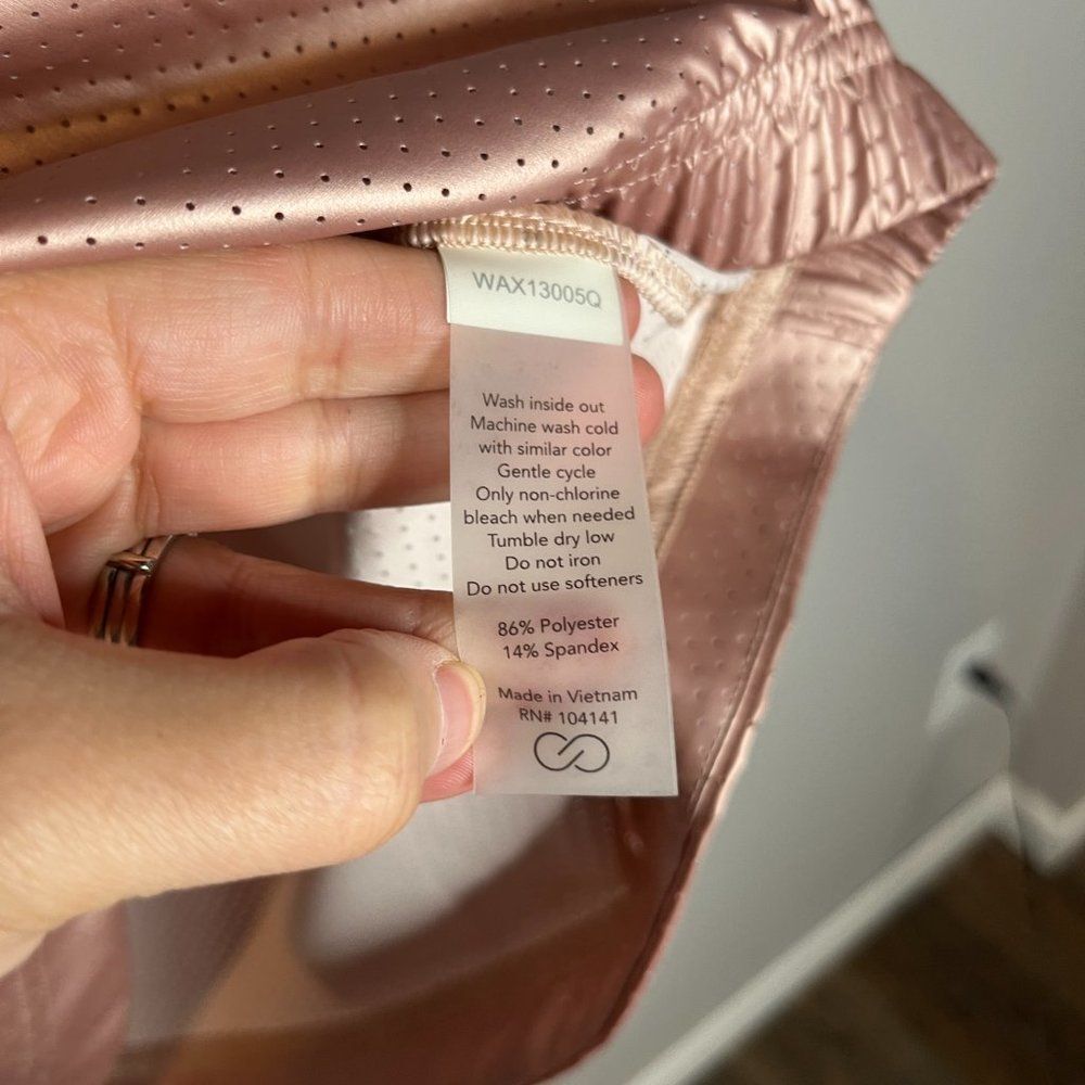 Calia Metallic Rose Gold Perforated Pullover - Picture 5 of 6
